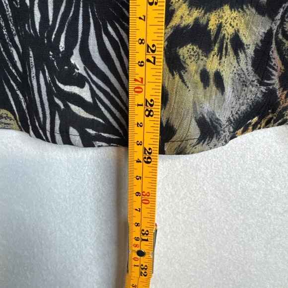 Carole Little Cheetah Print Tunic Blouse Size 8 Animal Print Top Chic - Picture 6 of 6